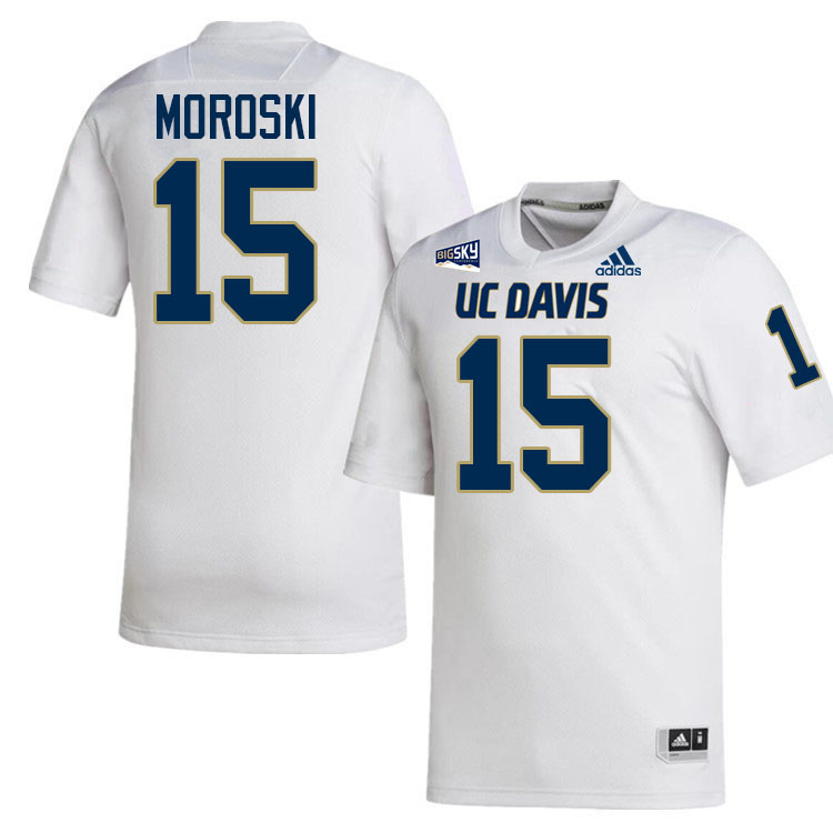 UC Davis Aggies #15 Mike Moroski College Football Jerseys, Uniforms Stitched Sale-White